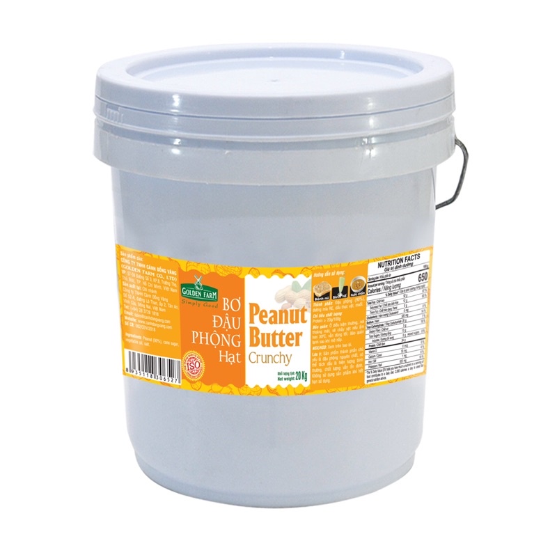 BƠ ĐẬU PHỘNG HẠT/MỊN GOLDEN FARM 5KG/20KG