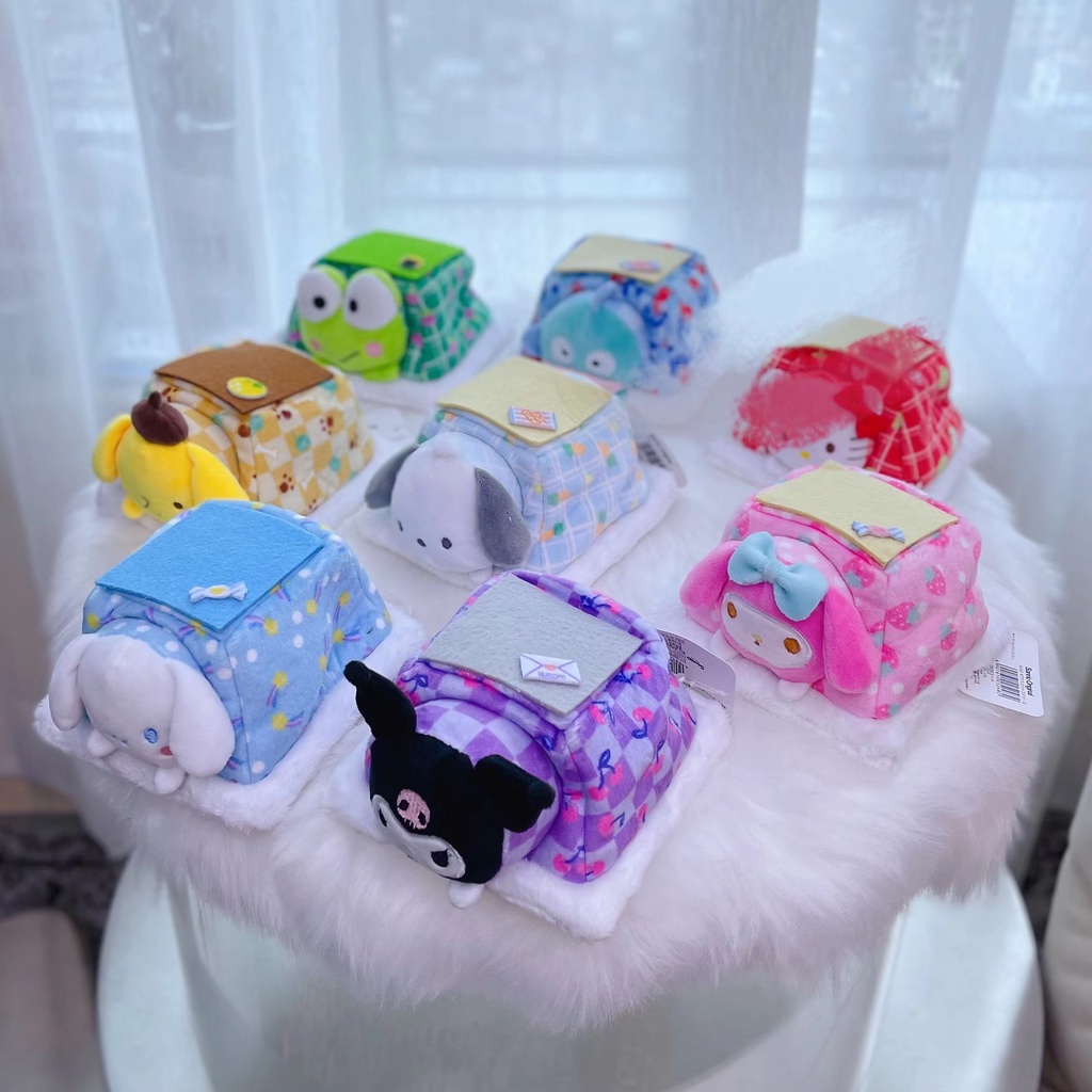 Sanrio Set 1 Thú Nhồi Bông Hình cinnamoroll kuromy kt pc melody Treo Túi Xách Cho Bé