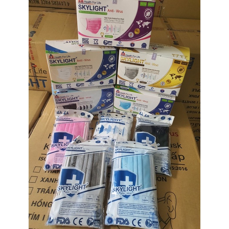 Khẩu trang y tế Như Ý, GIA MY 4 lớp hang chính hãng 1 hộp 50 cái