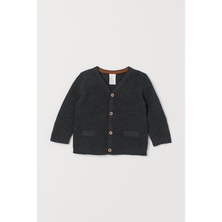 Hm h&m auth áo len cardigan xám dày cho bé trai 12-18m 18-24m săn sale