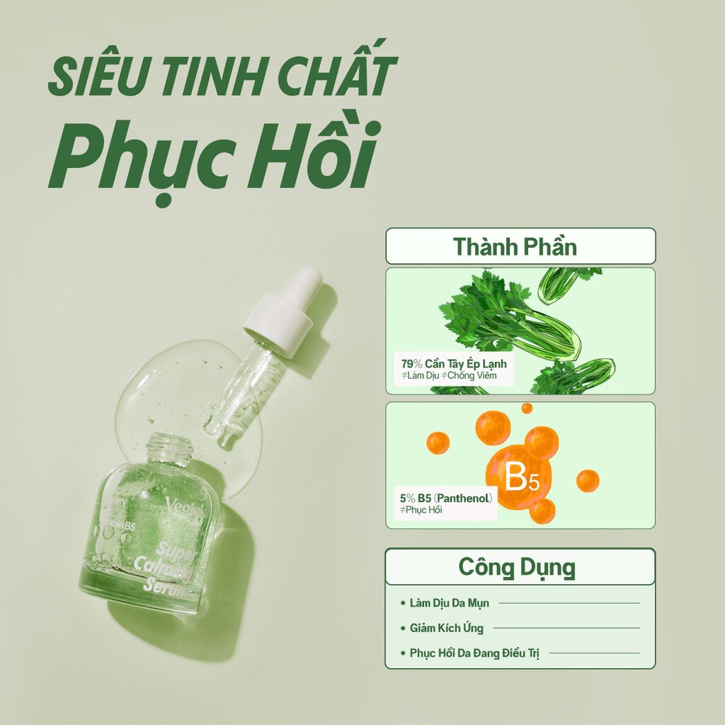 Bộ 3 sản phẩm tinh chất dưỡng da Vegick Super Serum