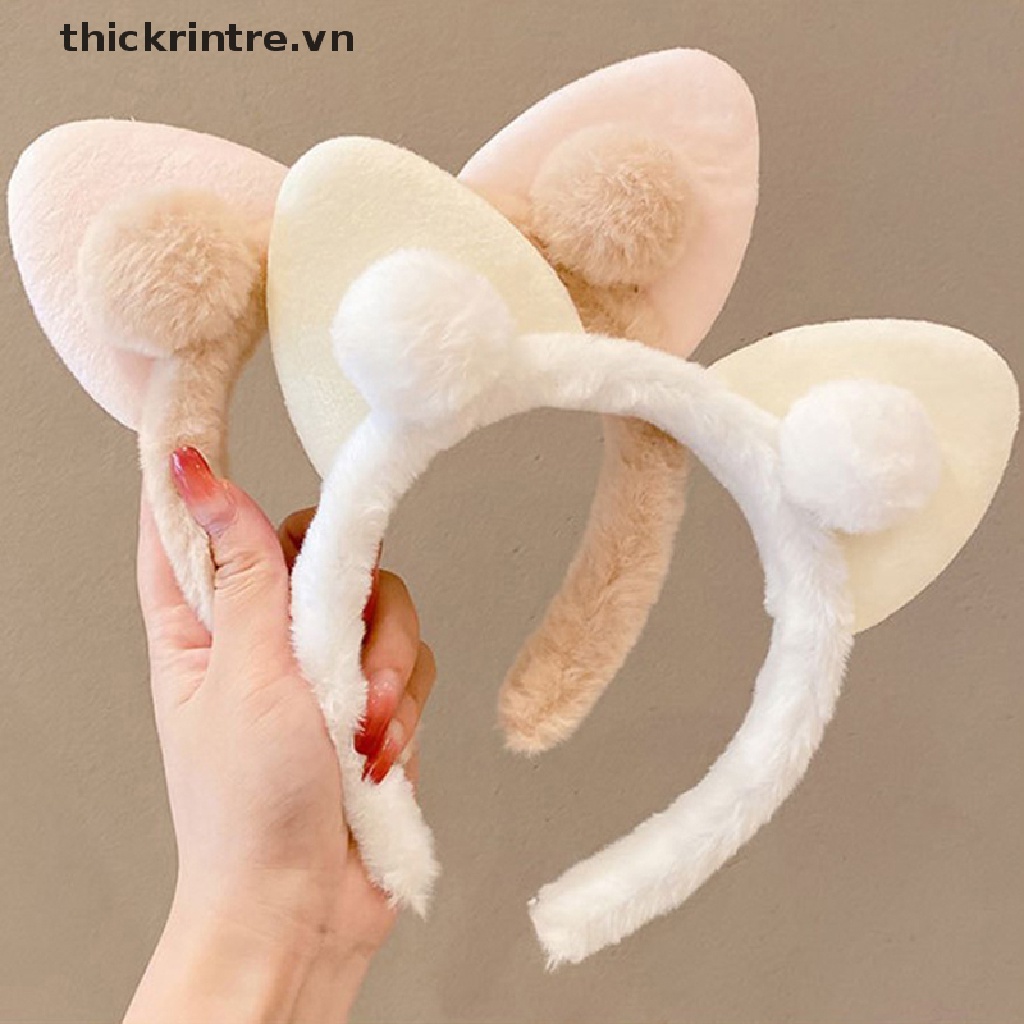 Kẹp Tóc Tai Mèo Bằng Lông Nhung Dễ Thương Xinh Xắn