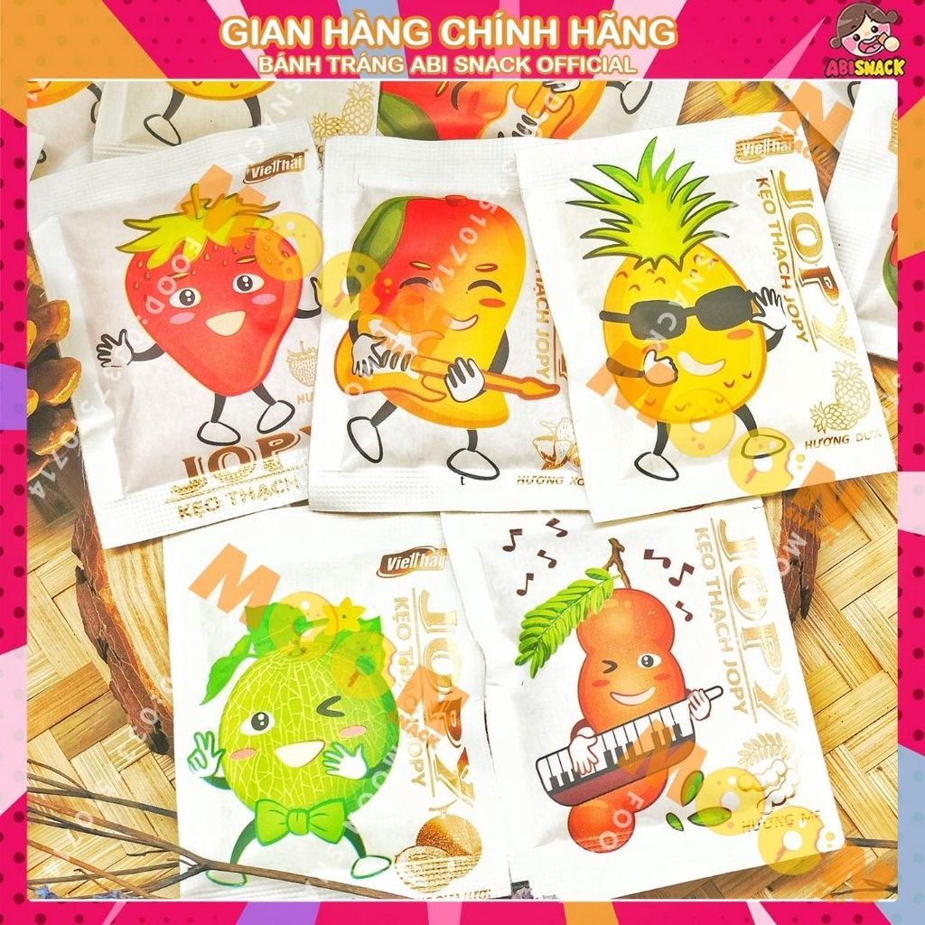 SIÊU RẺ Lẻ 1 gói kẹo thạch rau câu zòn zai Jopy miếng vuông/miếng dài chính hãng Vietthai gói 20g siêu hothit