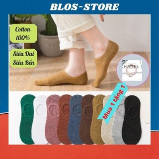 Tất lười cotton len tăm 🍀frreship🍀 vớ lười thấp cổ co giãn- tất thuyền chống hôi cho nam và nữ