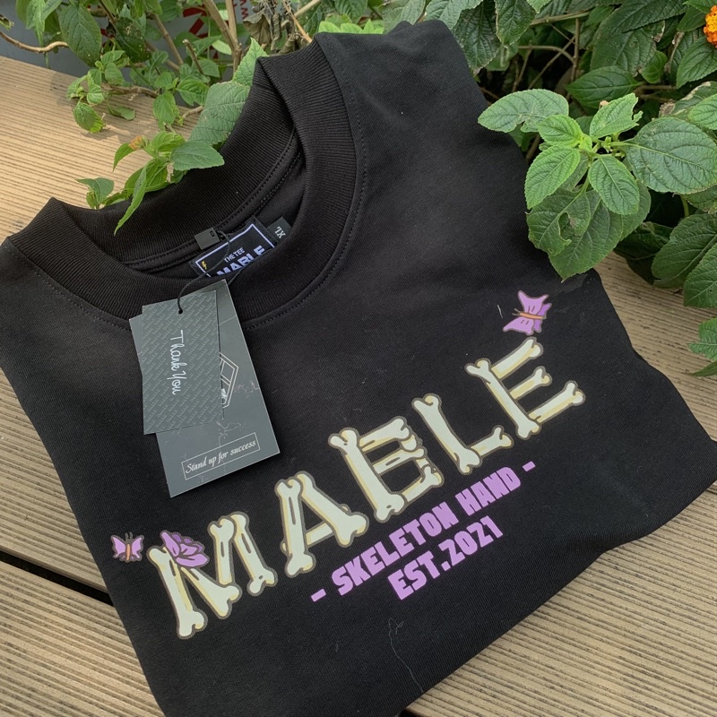 Áo Thun Unisex MABLE SKELETON HAND - White , Black | BigBuy360 - bigbuy360.vn