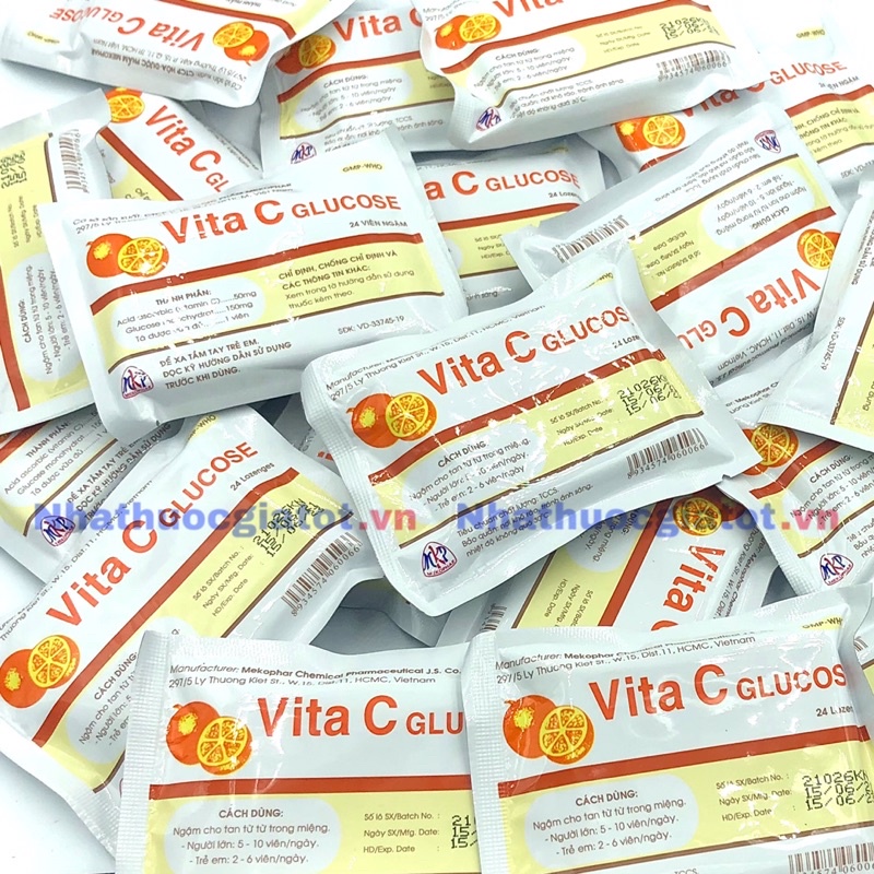 Viên Ngậm Vita C Glucose Bổ Sung Vitamin C Tăng Cường Sức Đề Kháng