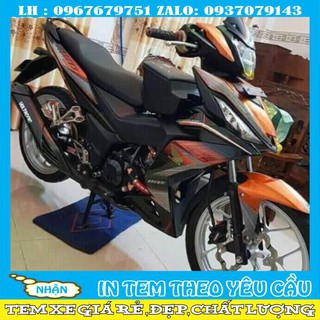 Tem rời sọc winner cam đen