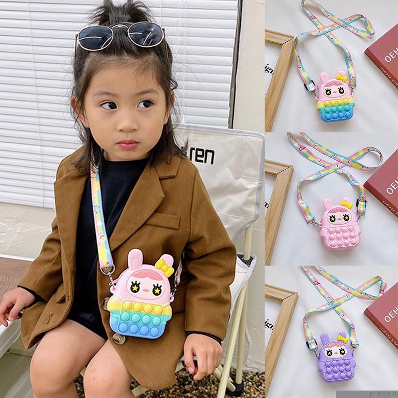 Túi đeo vai hình thỏ bằng silicon dễ thương cho bé chất lượng cao
