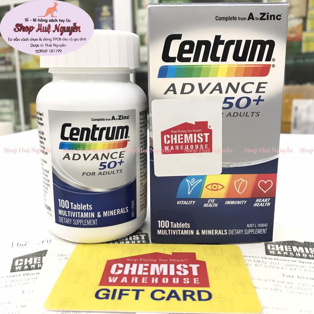 Vitamin tổng hợp cho người trên 50 tuổi Centrum Advance 50+ Úc | BigBuy360 - bigbuy360.vn