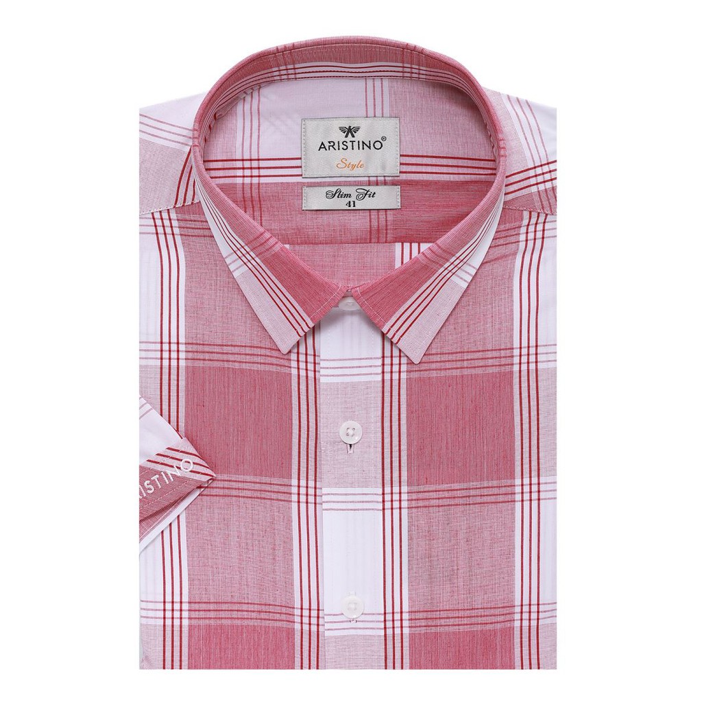 Áo sơ mi nam ngắn tay ARISTINO họa tiết kẻ caro lớn - ASS082S8 | BigBuy360 - bigbuy360.vn