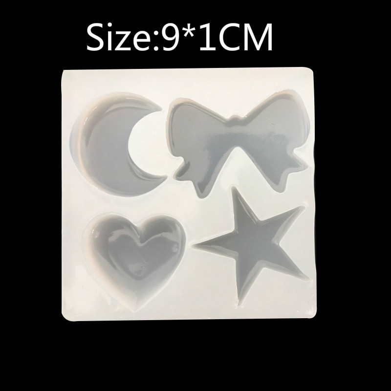 Khuôn Silicone Hình Trăng Sao Làm Đồ Trang Sức Thủ Công