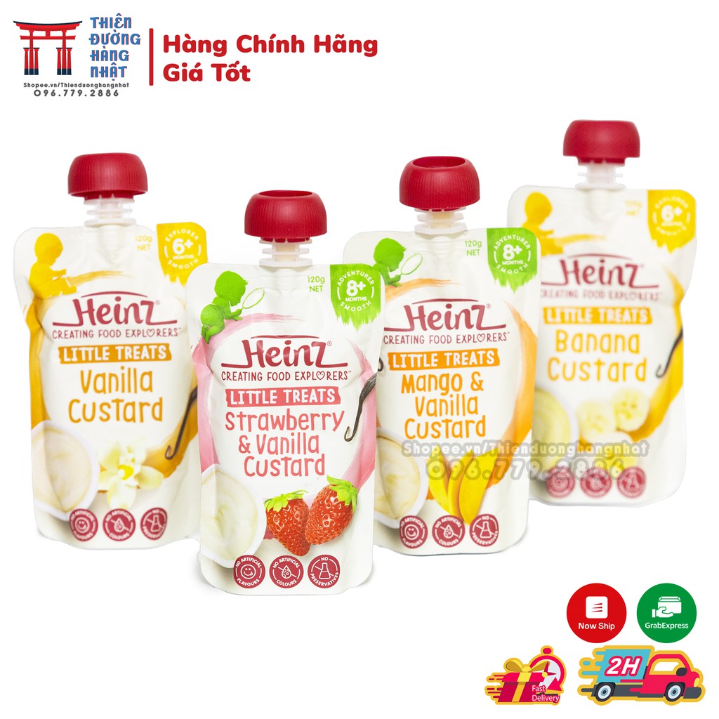 Váng Sữa Heinz Custard Úc từ trứng sữa nguyên kem tăng cân cho bé 120g [Date 10-12/2021]