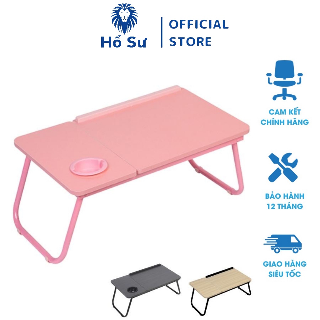Bàn laptop đa năng Bàn học gấp gọn thông minh tùy chỉnh góc độ có khay để cốc chặn laptop ipad