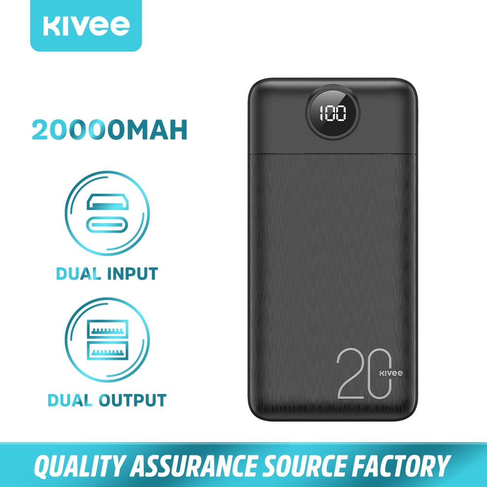 Pin sạc dự phòng KIVEE 20000mAh 2.1a sạc nhanh màn hình kỹ thuật số LED