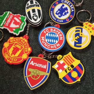Móc khoá cao su CLB bóng đá Real Madrid Juventus Manchester united barca...
