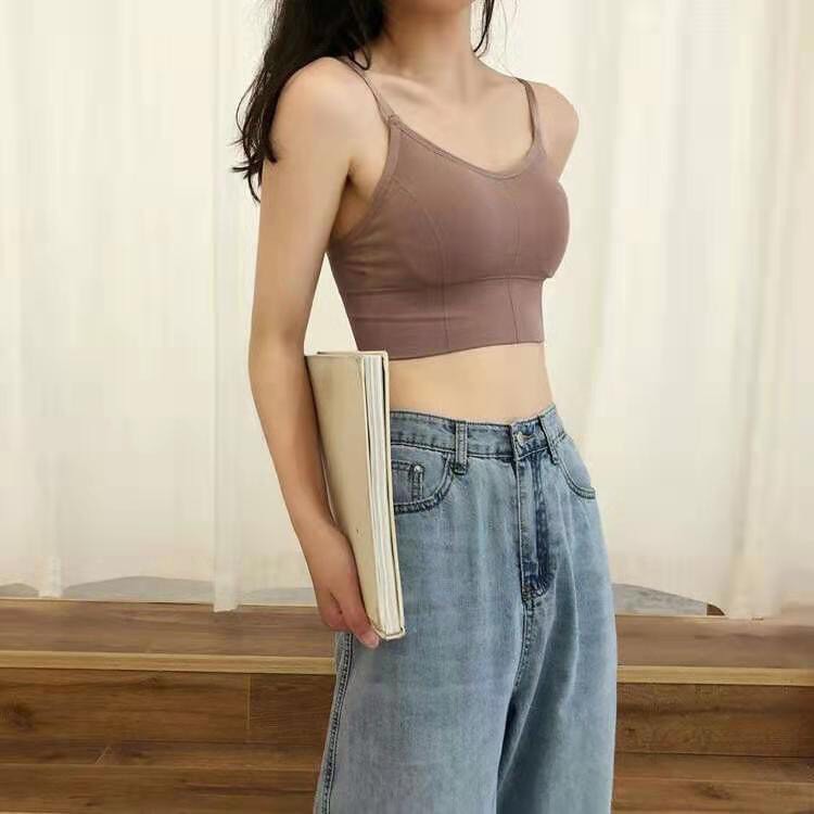 ÁO BRA nữ ÁO BRA len gân tâm đẹp 2 dây khoét lưng hàng loại 1 bao xịn đẹp Zim zim