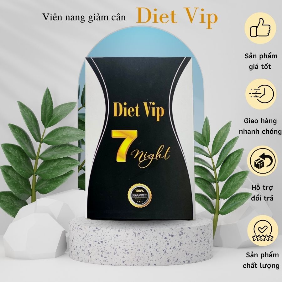 Viên Diet Vip 7 Night Nhật Bản  Kiểm Soát Cân Nặng Đốt Cháy Mỡ Thừa Giảm Cân An Toàn Không Gây Mệt Mỏi