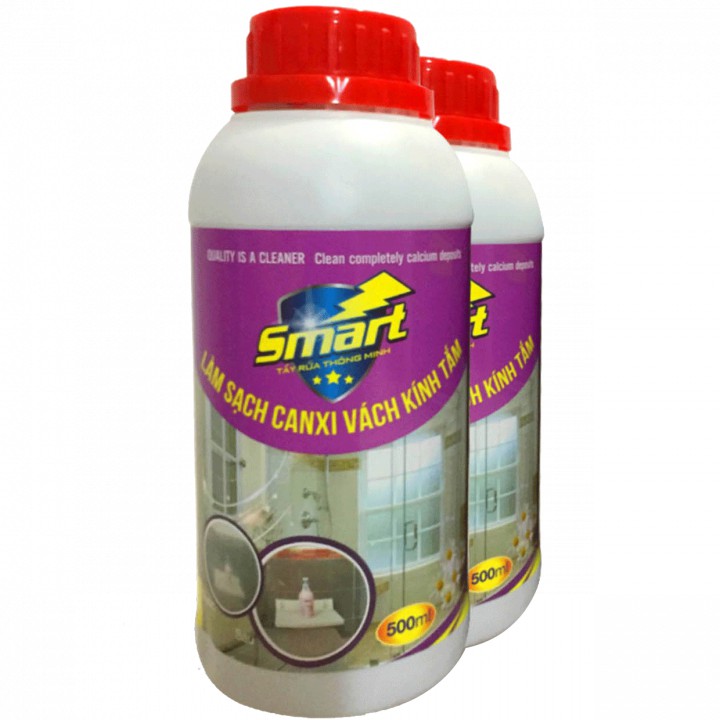 Smart TC- Nước tẩy cặn canxi trên kính siêu sạch- Sản phẩm chuyên dụng để tẩy cặn nước và các vết ố trên kính (mẫu mới)