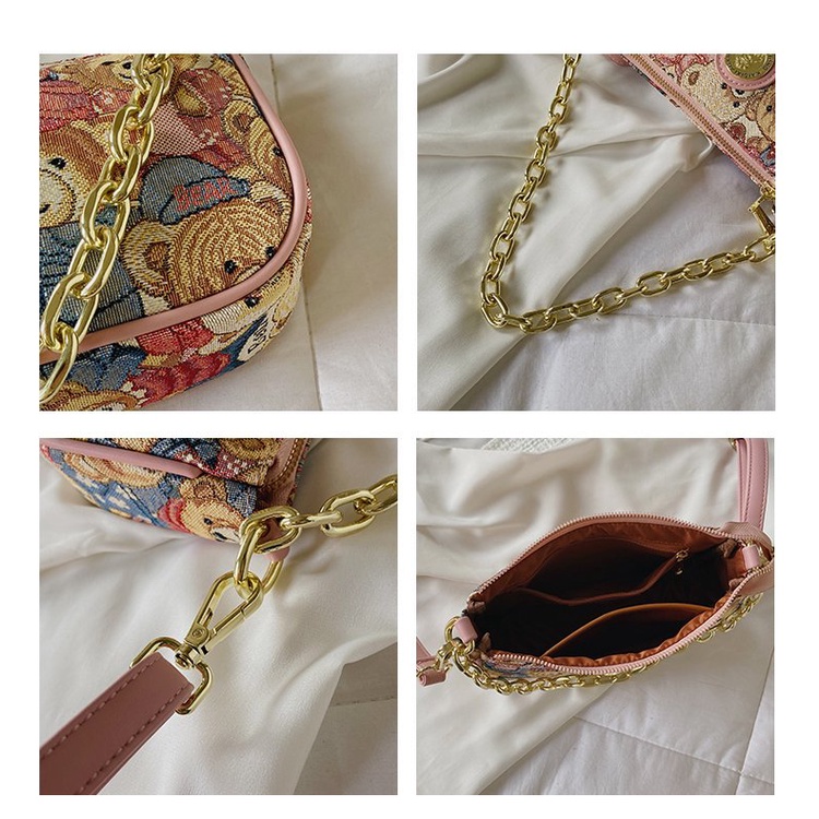 Túi Xách Đeo Vai / Đeo Dưới Cánh Tay Dây Xích Cao Cấp Phong Cách Mới Dễ Phối Đồ