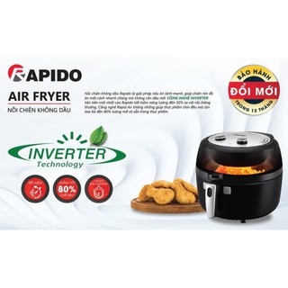 Nồi chiên không dầu RAPIDO RAF6.5M 6.5L- Kèm quà tặng