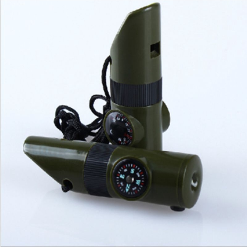 Còi cứu sinh cắm trại ngoài trời có la bàn,,,