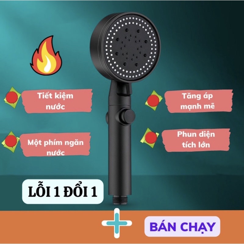 Vòi Hoa Sen Vòi Sen Tăng Áp Cao Cấp Không Gỉ 5 Chế Độ Nước