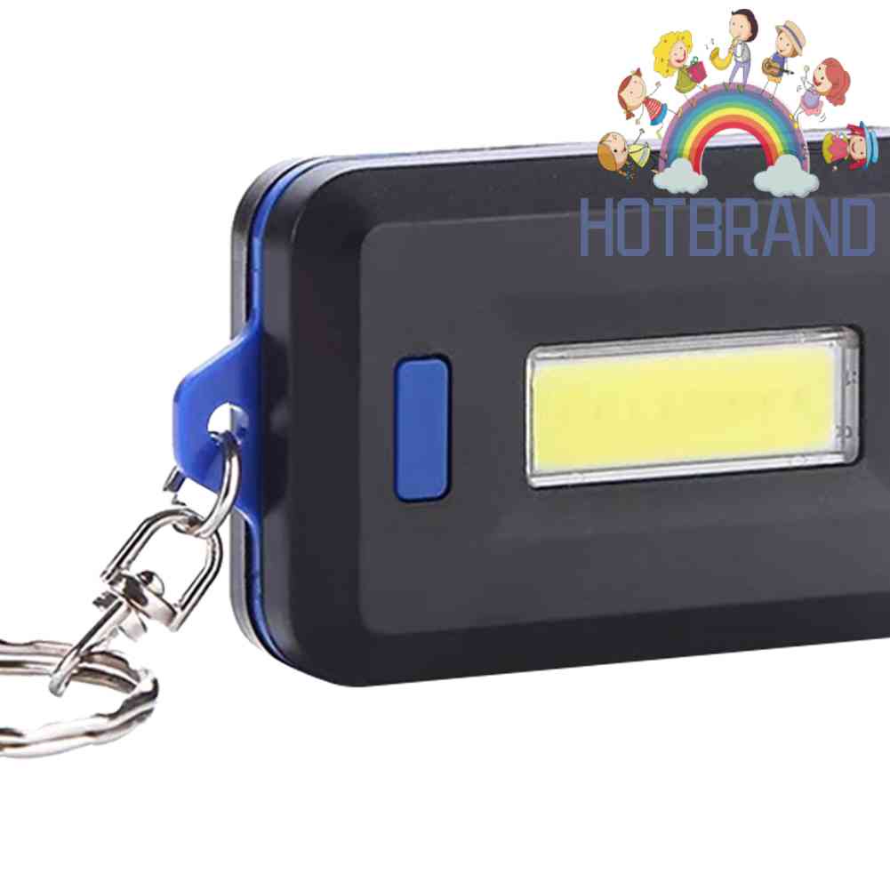 Đèn Pin LED COB Mini Có Móc Khóa Thiết Kế Nhỏ Gọn Tiện Dụng