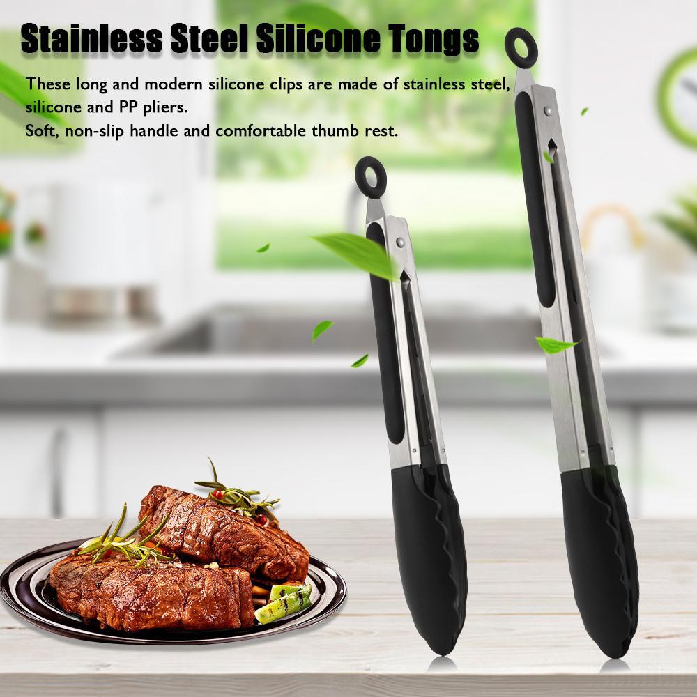 Kẹp Gắp Đồ Nướng Bbq Bằng Thép Không Gỉ 27 / 36cm Mới