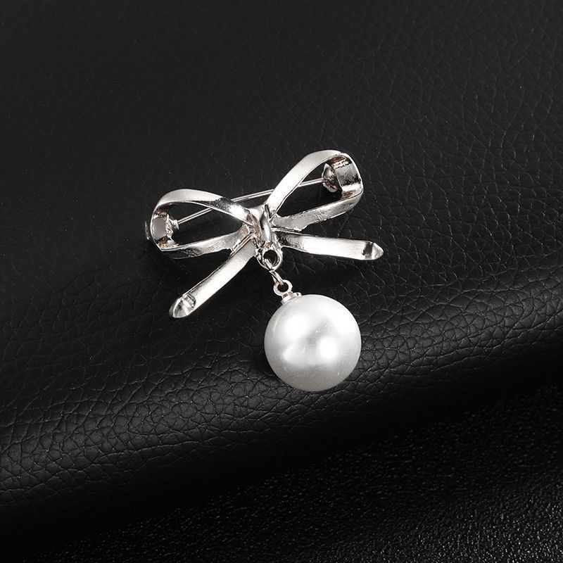 Ghim Cài Áo Đính Ngọc Trai Đơn Giản Chống Ánh Sáng Phong Cách Hàn Quốc