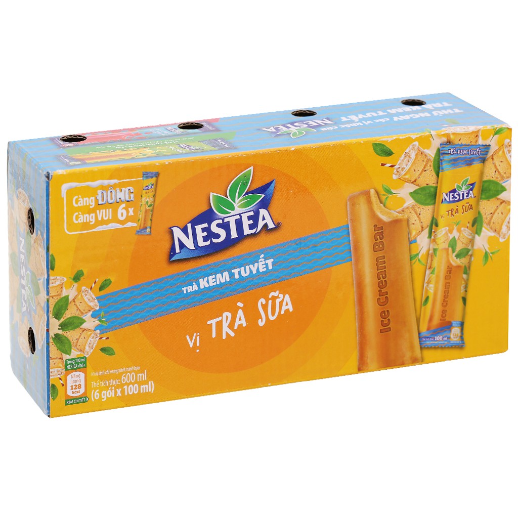 Trà kem tuyết Nestea trà sữa hộp 6* 100ml[date mới] | BigBuy360 - bigbuy360.vn