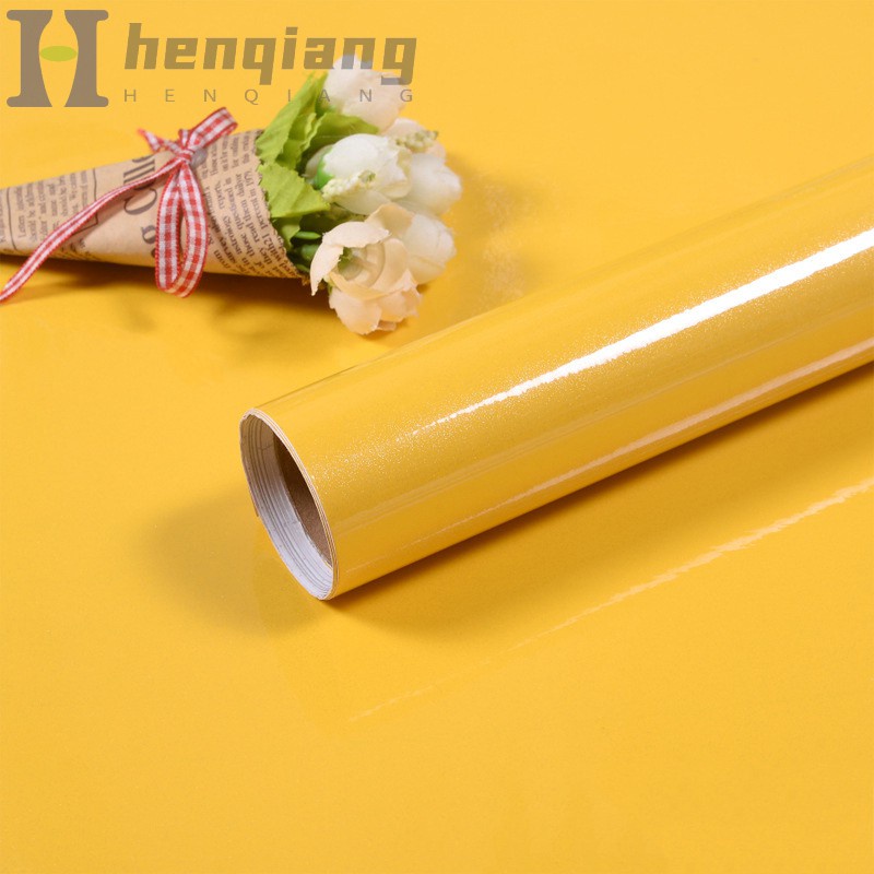 Giấy Dán Tường Bằng Pvc Tự Dính Chống Thấm Nước Màu Sắc Đơn Giản