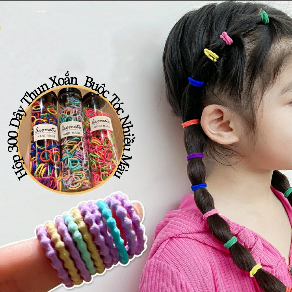 Dây Thun Xoắn Buộc Tóc Màu Pastel