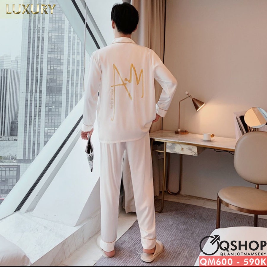 Bộ đồ pijama nam quần dài, tay dàI luxury QSHOP QM600