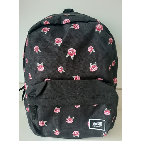 Balo Vans Realm Black And Rose Backpack- KeikoFashion
