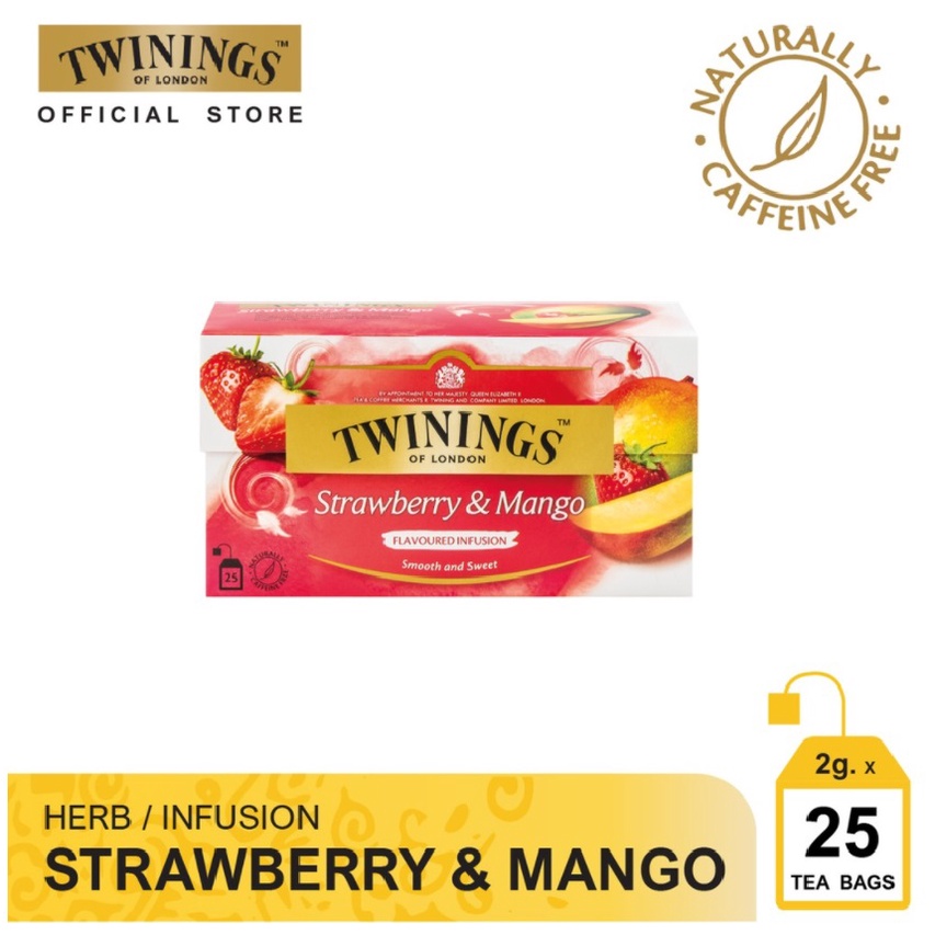 Trà Thảo Mộc Twinings Of London Strawberry & Mango - Trà Thảo Mộc Dâu Xoài