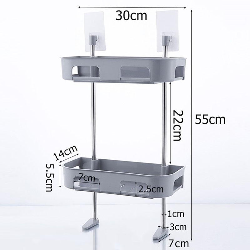 Kệ Đựng Đồ Đa Năng, Kệ Nhà Tắm, Nhà Vệ Sinh Toilet Đa Năng, Loại 2 Tầng và 3 Tầng Dễ Dàng Lắp Ráp