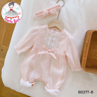 Body voan hồng băng đô