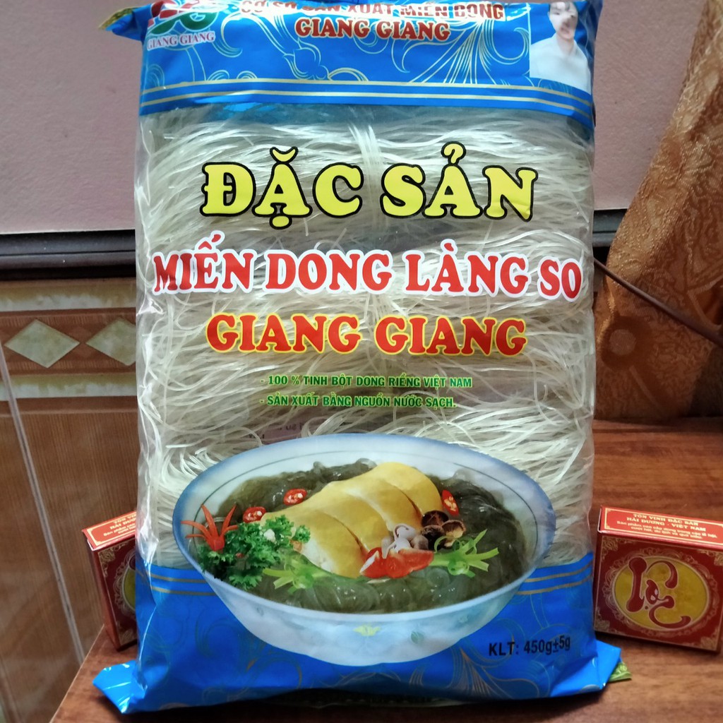 Miến dong làng ❤️FREESHIP❤️ Sạch ko tẩy / Miến dong Nam Định nhà làm cực ngon 450gram