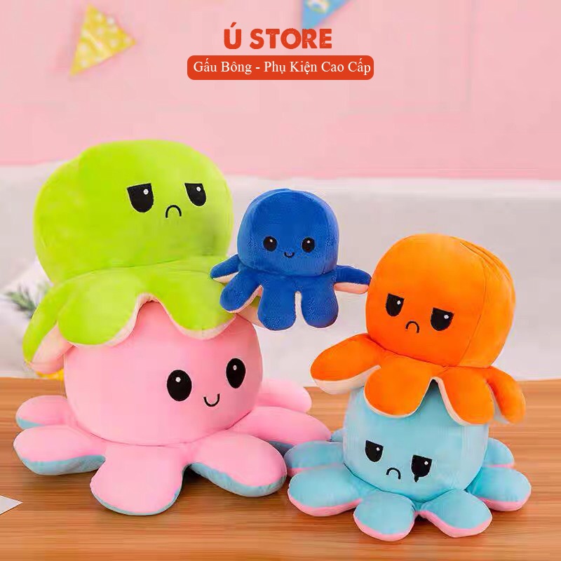 Bạch tuộc cảm xúc mini , thú bông bạch tuộc 2 mặt mini cute siêu mịn