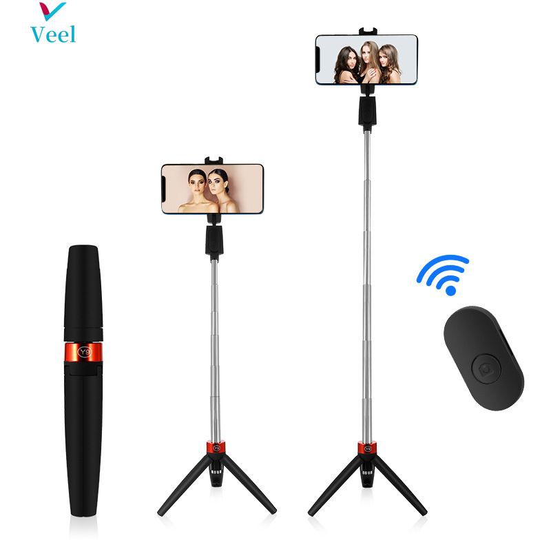 【Ready Stock】 3 In 1 Selfie Stick With Tripod Wireless Bluetooth Mobile Phone Holder For iPhone Huawei Samsung 【Veel】