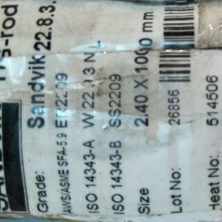 Que hàn Tig 2.4mm x1m. Giá 65k/kg