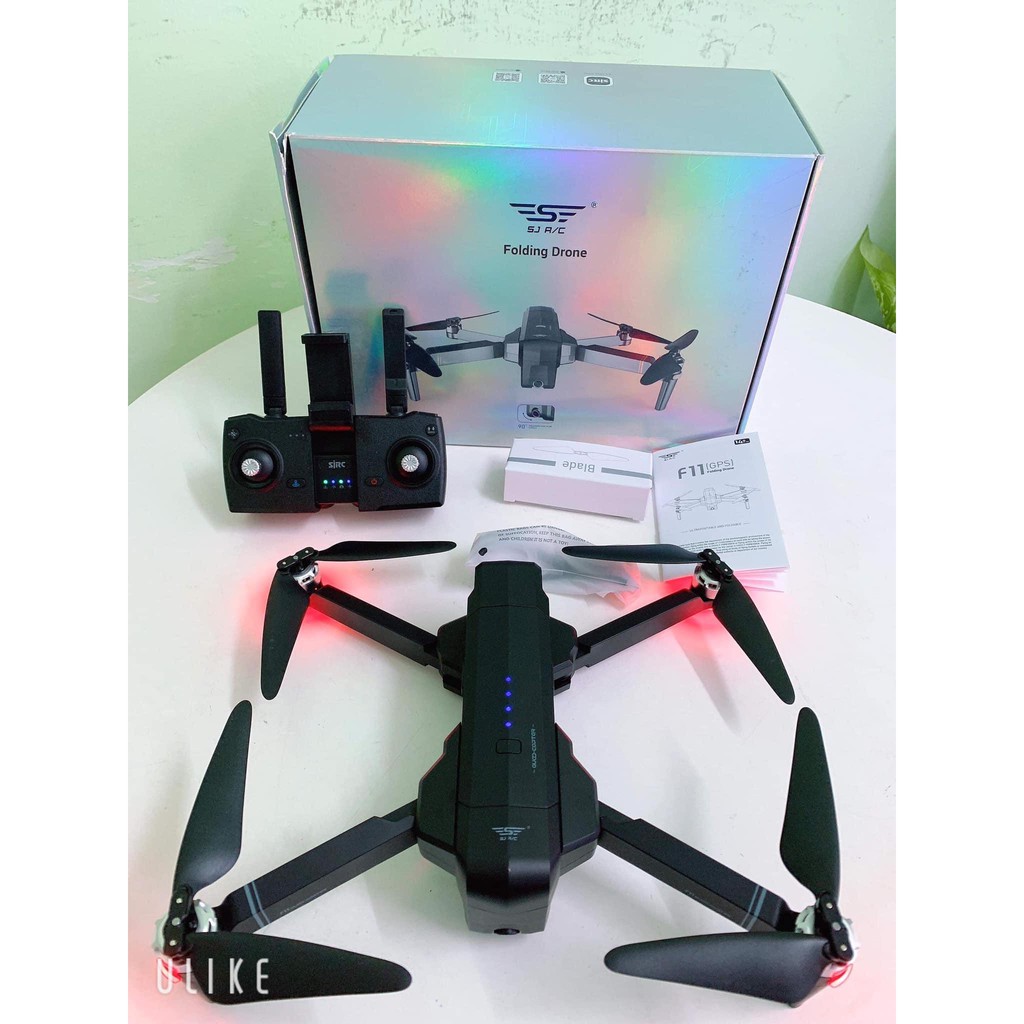 Flycam SJRC F11, động cơ không chổi than, Camera 90 độ Full HD 1080p, bay 25 phút,tầm xa 1200m