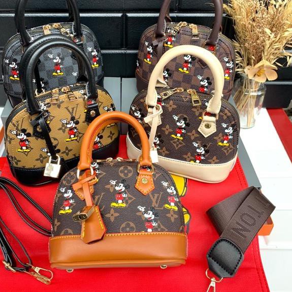 Lv Túi Xách + Ổ Khóa Hình Chuột Mickey Nhỏ Xinh Uk.18X14