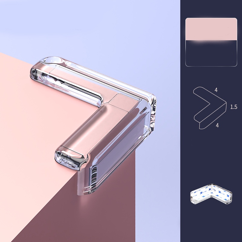 Miếng bọc góc bàn Silicon dẻo dai, miếng bảo vệ góc bàn trong suốt, tránh va đập cho trẻ nhỏ