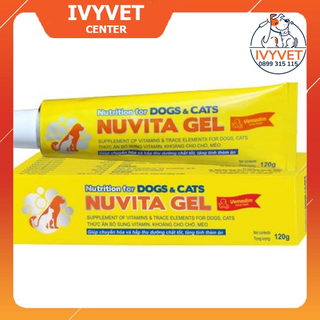 Thức ăn cho mèo Gel dinh dưỡng Nuvita  bổ sung cho chó mèo 120g
