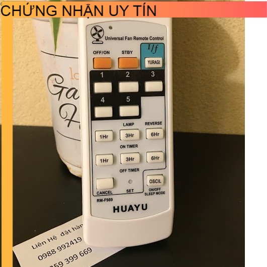 Điều khiển quạt đa năng RM-F989 dành cho tất cả các loại quạt trần,quạt bàn,quạt treo tường- tặng kèm pin