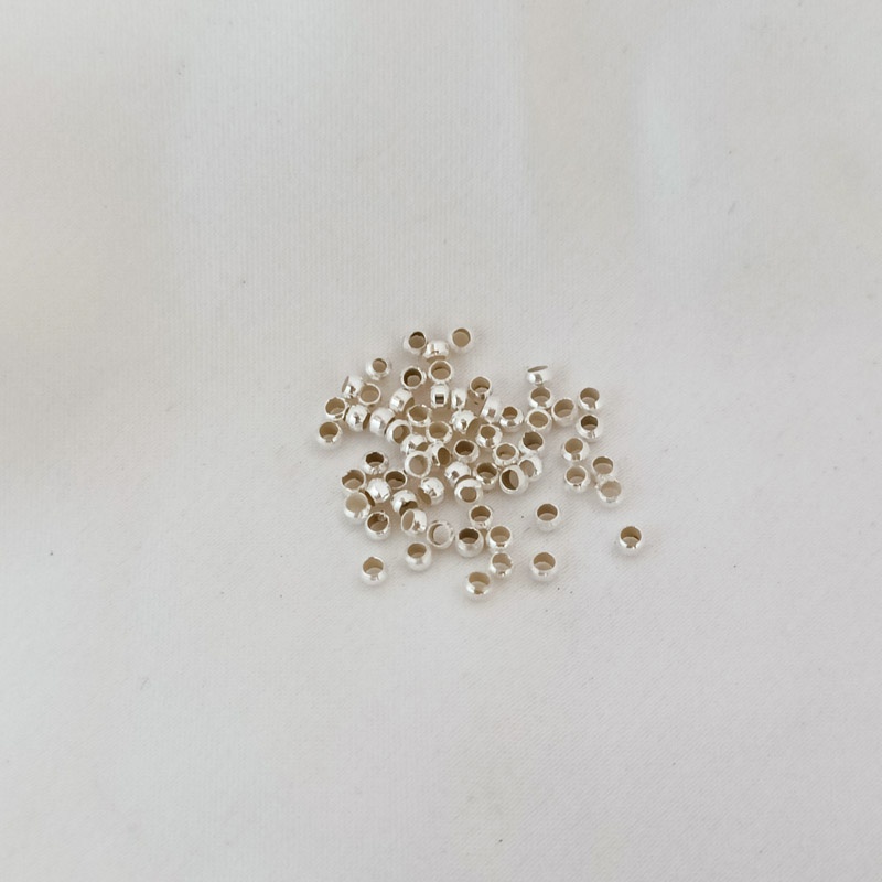 Set 100 Hạt Định Vị Màu Bạc Chuyên Dụng Làm Đồ Trang Sức