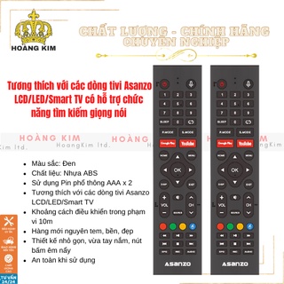 Remote điều khiển tv asanzo giọng nói dành cho smart tv-hàng mới chính hãng theo máy