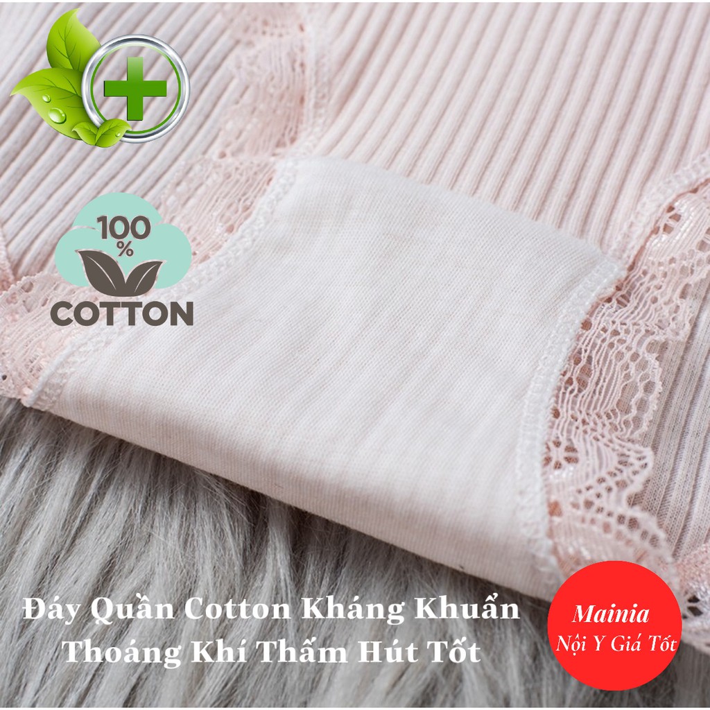 Quần Lót Nữ Cotton Sợi Tăm Tre Phối Ren Kiểu Nhật Bản Thoáng Mát Quyến Rũ Dễ Thương Cao Cấp Loại 1 Rẻ Đẹp Mainia Shop