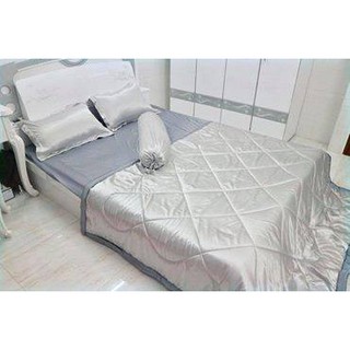 Sét chăn ga gối phi lụa cao cấp phối màu sang chảnh (chọn màu)